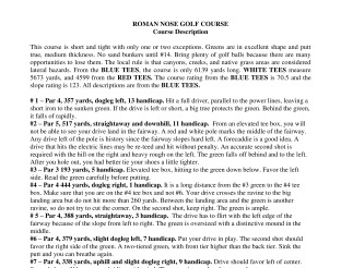 Hole-by-Hole Course Description